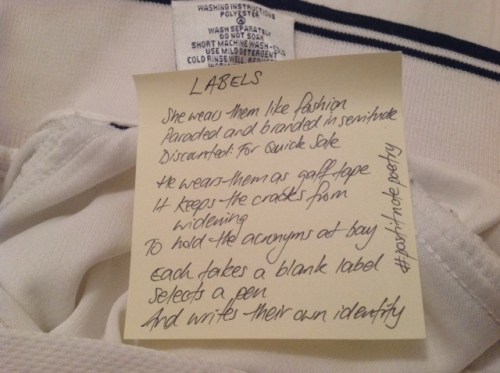 Post It Note Poetry Feb 8